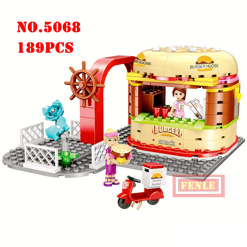 Compatible friends Partner Model Building Blocks Girl Series Ice Cream Cake Shop Bricks Toys For Children mini Gift NO.5068