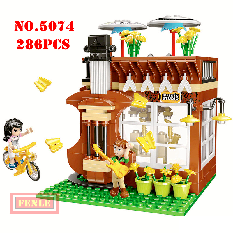 Compatible friends Partner Model Building Blocks Girl Series Ice Cream Cake Shop Bricks Toys For Children mini Gift NO.5074