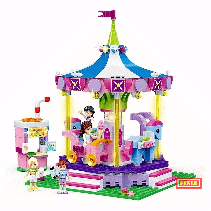 gudi girls amusement park series and assembly of plastic Heartlake building block toys Compatible friends C