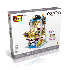 LOZ Mini Blocks ferris wheel Toys A carousel Plastic Assembly Blocks Toys for children Educational DIY Compatible 1717