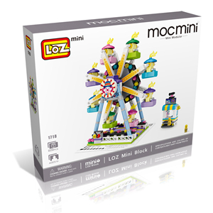 LOZ Mini Blocks ferris wheel Toys A carousel Plastic Assembly Blocks Toys for children Educational DIY Compatible 1718