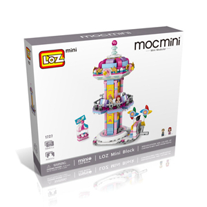 LOZ Mini Blocks ferris wheel Toys A carousel Plastic Assembly Blocks Toys for children Educational DIY Compatible 1727