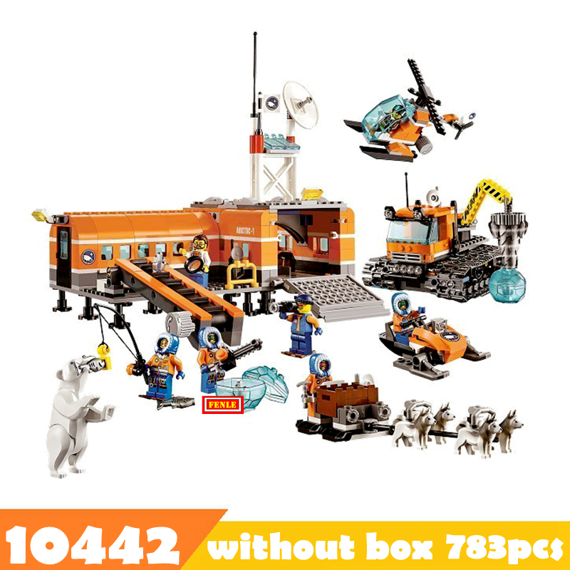 273pcs Arctic Lifting Helicopter Polar Adventure Dog Sledding Model Building Blocks Kit Toys Kids Gifts 10442