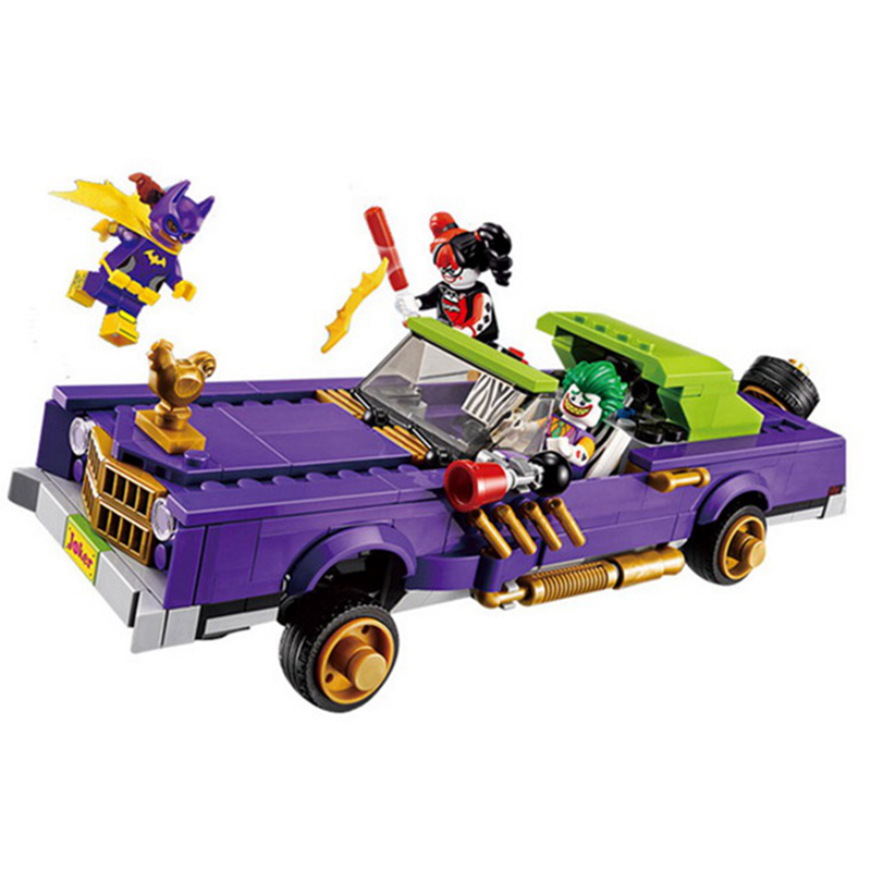 Compatible with batman Movie 3Set 1297 Pcs Joker`s Lowrider Penguin Classic Robbin`s Car Building Blocks Bricks Toys 10633