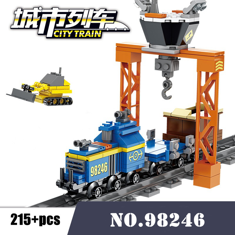 kaizi 6 style Freight Train City Train Station Tracks Rail Technic Creator Building Blocks Bricks DIY Tech Toys For Children 98246