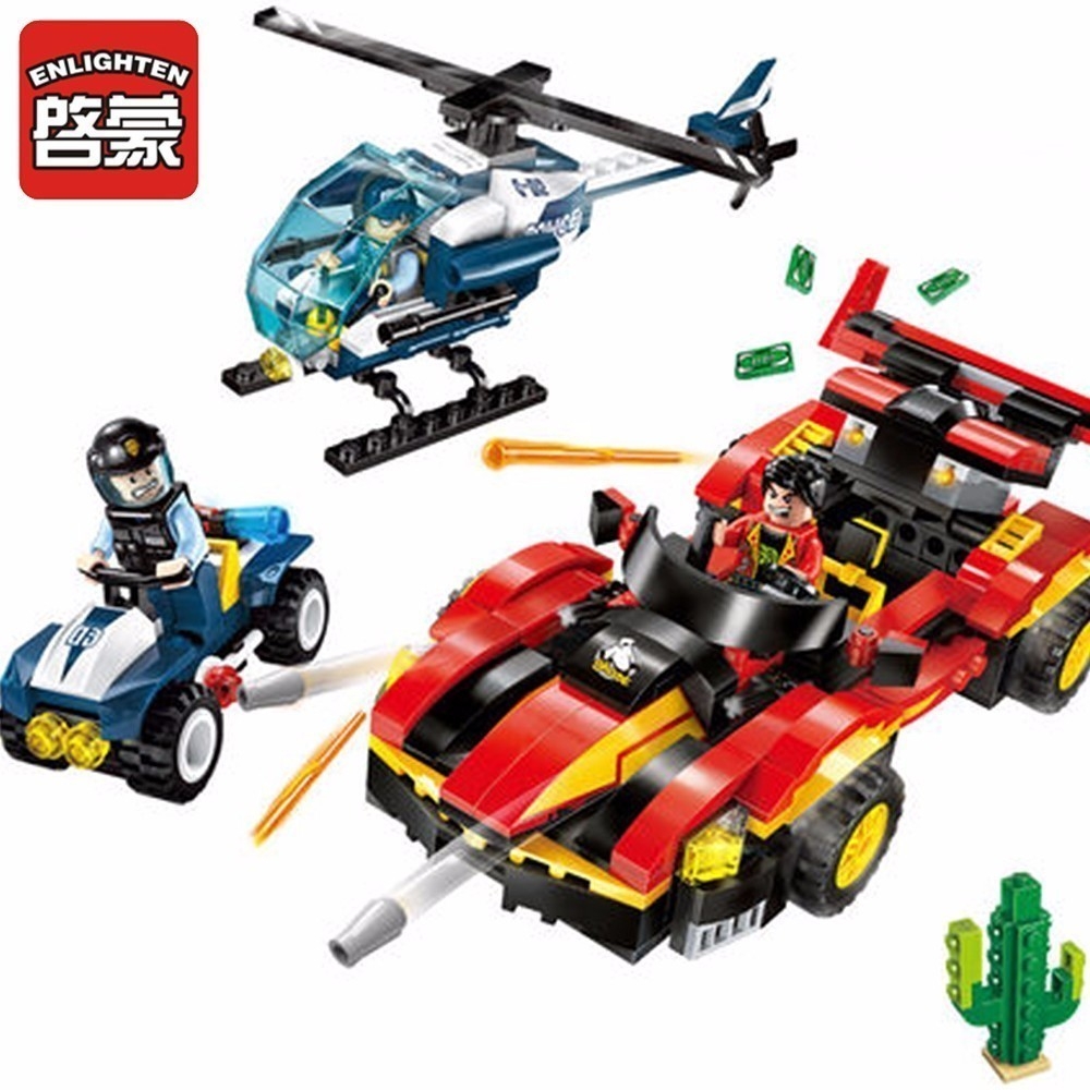 2018 Police Educational Building Blocks Toys For Children Kids Gifts City Heroes Helicopter Cars