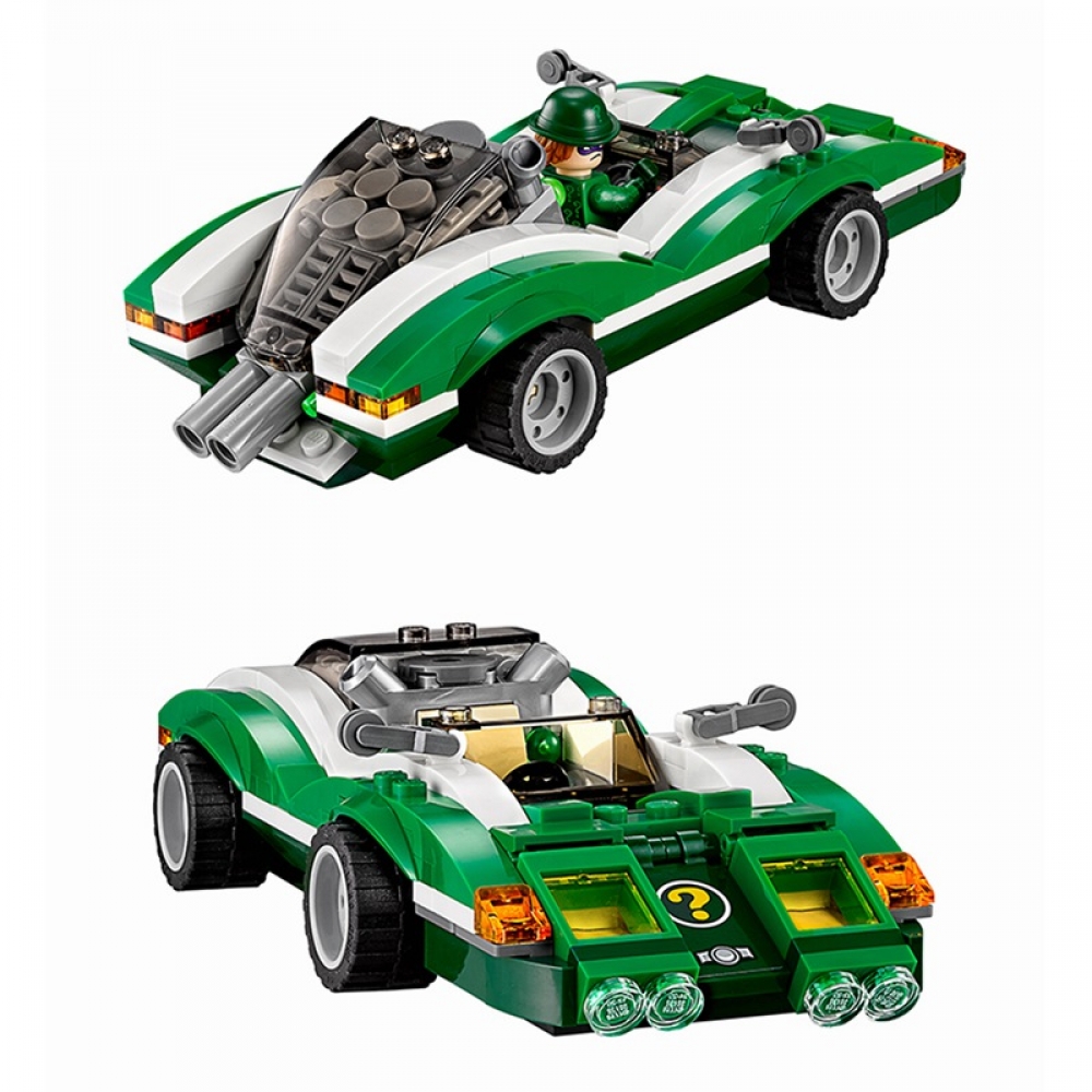 282pcs New Super Heroes Batman Movie The Riddler Riddle Racer DIY Model Building Kit Blocks Gifts Toy