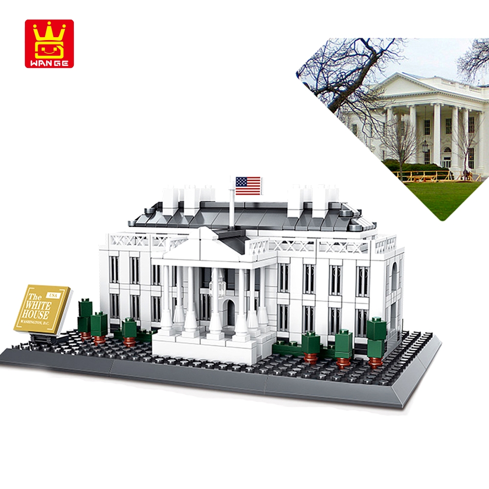 WANGE Blocks The White House of Washington Construction Building Blocks 803pcs Bricks Educational Kids Toys for Children Gifts 7018