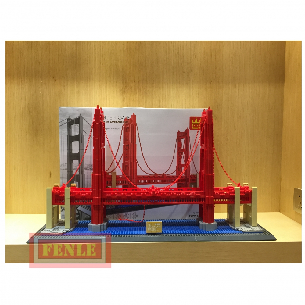 8023 6210 Famous Building Series Golden Gate Bridge 1977Pcs Building Blocks Bricks Model Sets Compatible Architecture