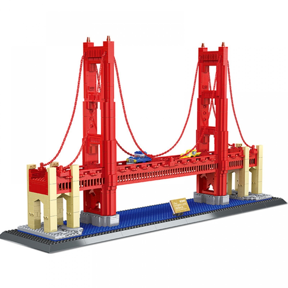 8023 6210 Famous Building Series Golden Gate Bridge 1977Pcs Building Blocks Bricks Model Sets Compatible Architecture