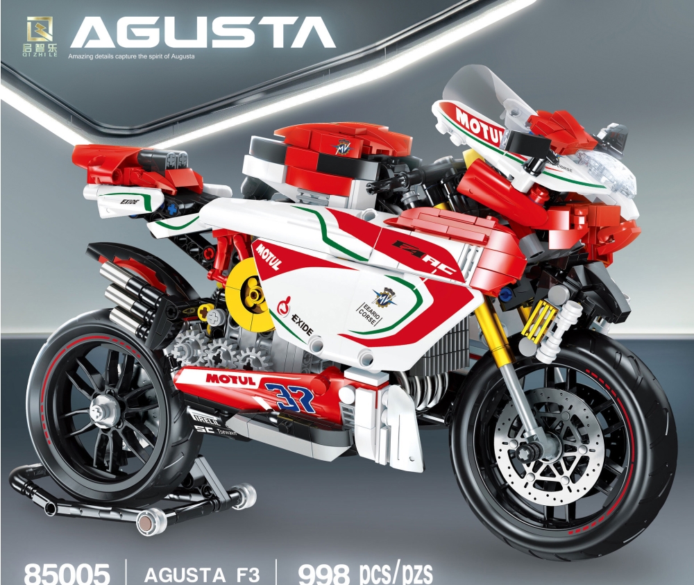 AUGUSTA F3 City Off-road Motorbike Model Building Blocks High-Tech Racing Car Motorcycle MOC Bricks Gifts Toys  998pcs