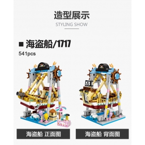 LOZ Mini Blocks ferris wheel Toys A carousel Plastic Assembly Blocks Toys for children Educational DIY Compatible 1717