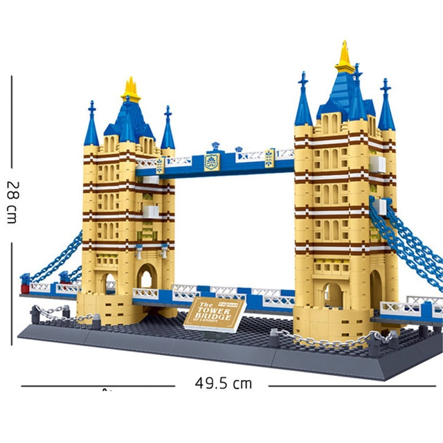 WanGe city compatible Architecture Taj Mahal London Paris town bridge building blocks children assemble bricks toys 8013