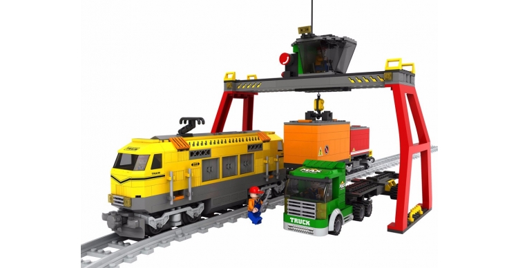 City Train Station 25004 792PCS Educational Building Model Block Compatible with Technic toys for children