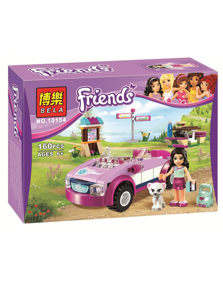 160pcs 10154 Friends Emma's Sports Car Model Building Blocks Assemble the blocks girl Toy for children