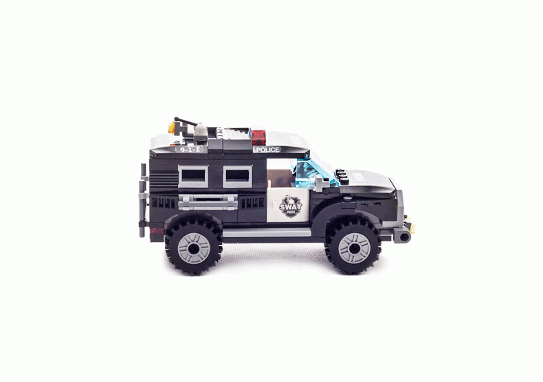New City Police Swat Car fit Swat city police figures model Building Block Bricks Kids Educational diy Toys gift kid