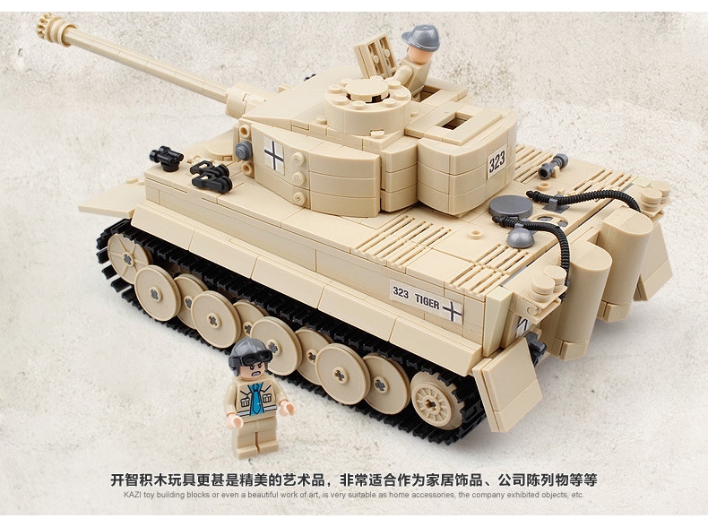 KAZI 995pcs Century Panzer King Tiger Tank Building Blocks Brick Toy 82011 Building Blocks Bricks Educational toys