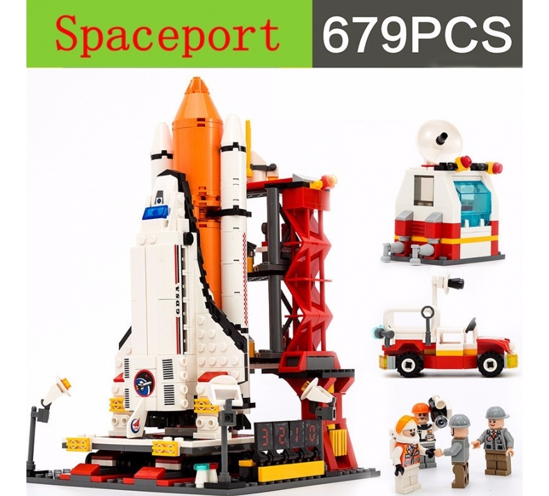 Spaceport 679pcs Building Blocks Learning Education Bricks Toys Models Building Toys Compatible with technic