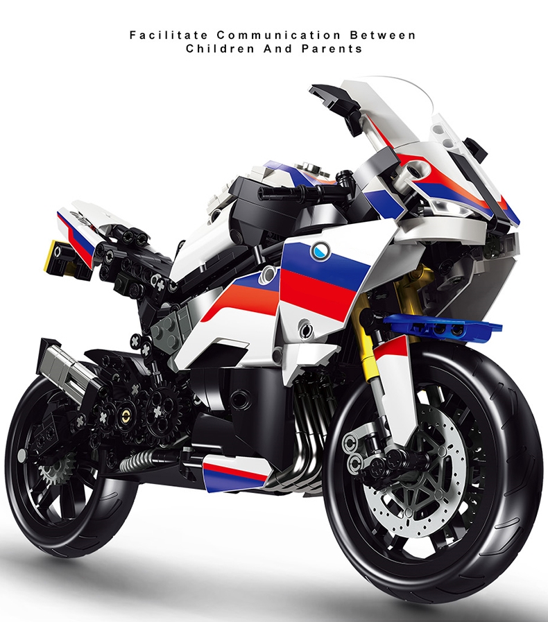 S1000 RR 826pcs Technical Ideas Famous Racing Motorcycle Building Blocks Moc Locomotive Simulation Model Bricks DIY Toys Gifts for Children