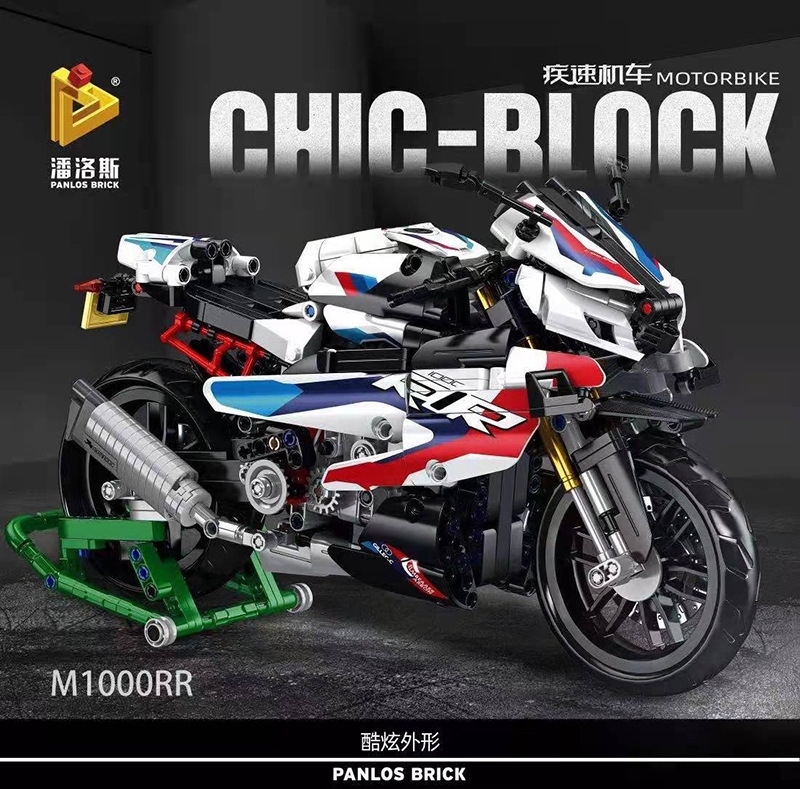 912pcs High-Tech Ideas Famous Motorcycle Model DUCADI BMW Building Blocks Education Diy Assembly Bricks Toys Birthday Gifts for Children