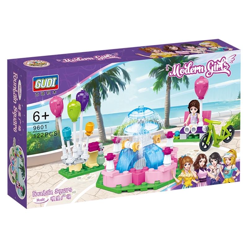new Building Block Compatible Friends Figure music fountain conduit Educational Toys For Children