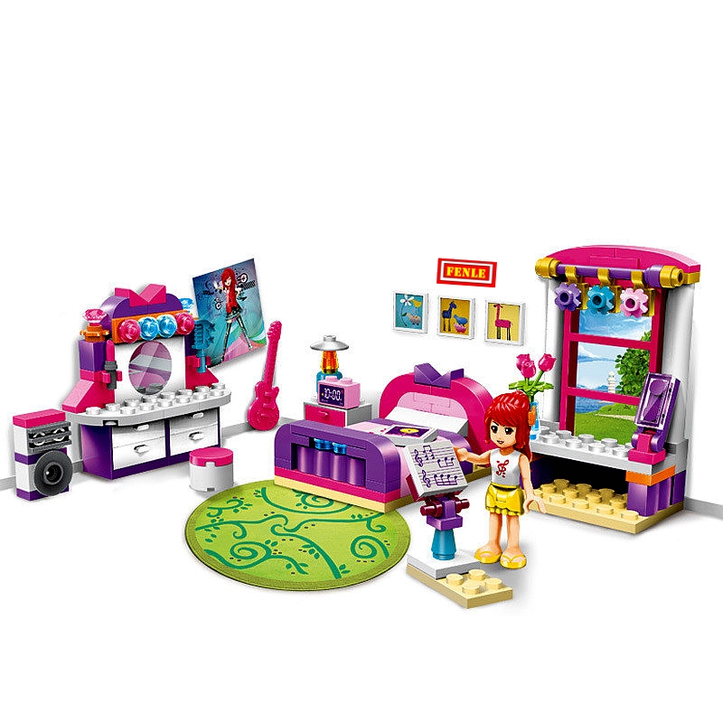 Compatible Friends Series Cherry's Bedroom Action Building Blocks Model Set 124pcs Brick Toys For Girls Christmas Gifts B
