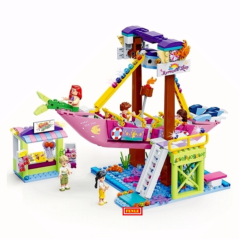 gudi girls amusement park series and assembly of plastic Heartlake building block toys Compatible friends B