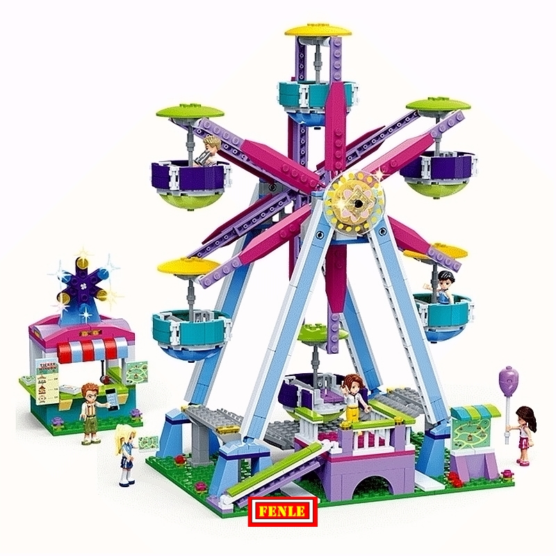 gudi girls amusement park series and assembly of plastic Heartlake building block toys Compatible friends D