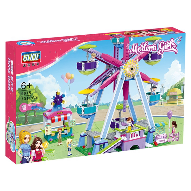 gudi girls amusement park series and assembly of plastic Heartlake building block toys Compatible friends D