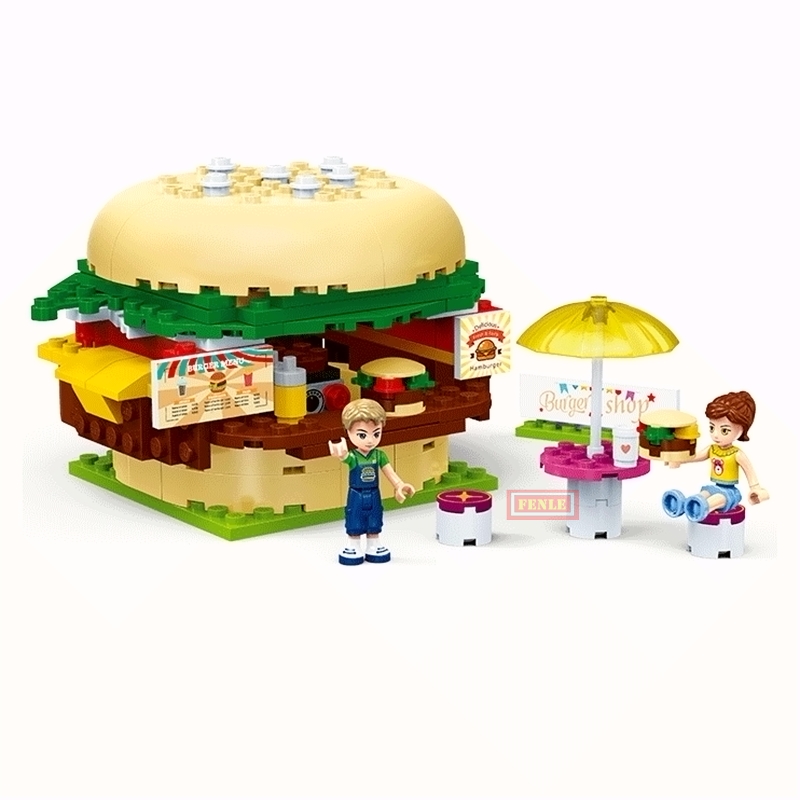 gudi girls amusement park series and assembly of plastic Heartlake building block toys Compatible friends E