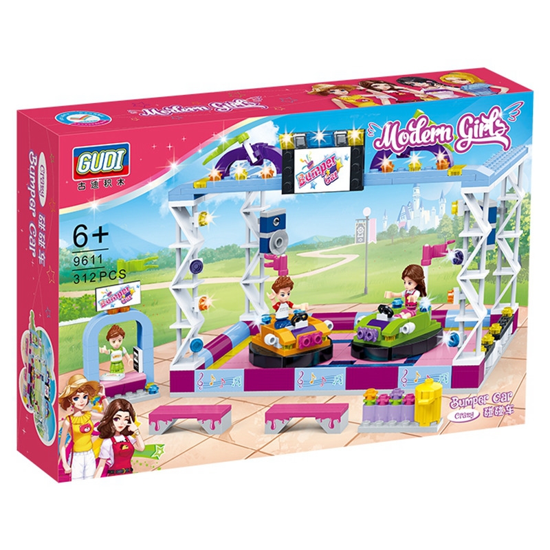 gudi girls amusement park series and assembly of plastic Heartlake building block toys Compatible friends F