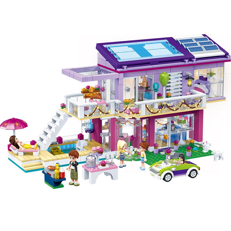 New GUDI City Girls Princess Fashion Party Building Blocks Sets Bricks Pet Dog Model Kids Gift Toys Compatible Friends