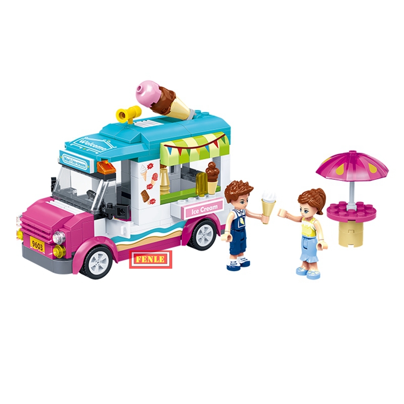 new Building Block Compatible Friends Figure max's ice cream van car Educational Toys For Children