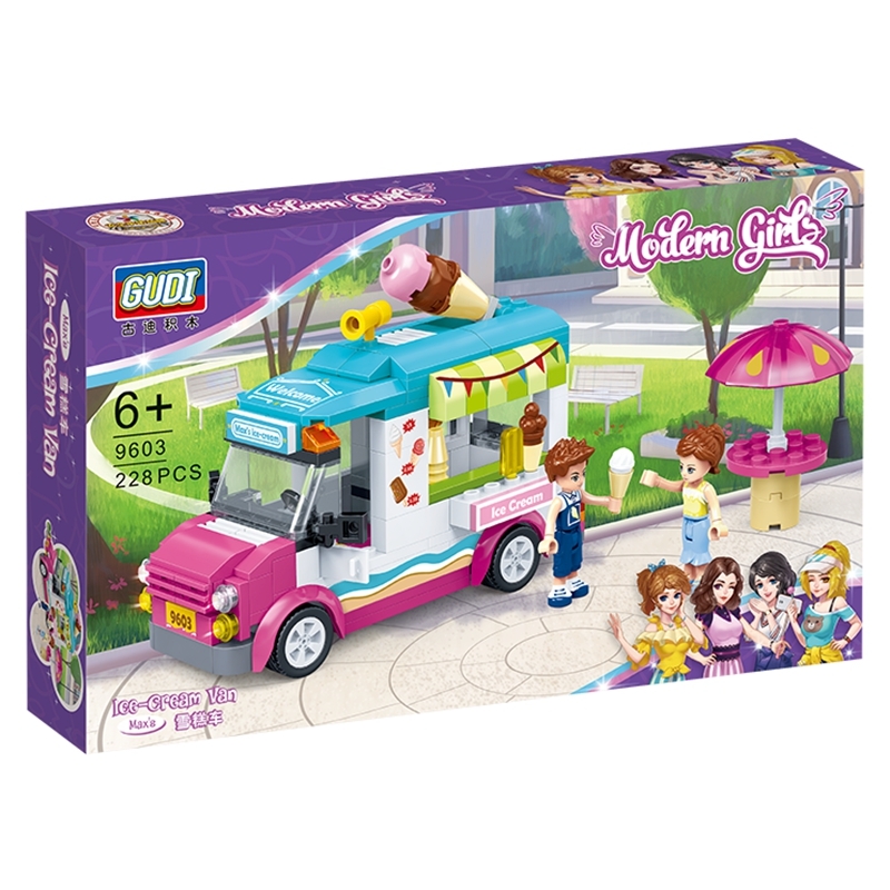 new Building Block Compatible Friends Figure max's ice cream van car Educational Toys For Children