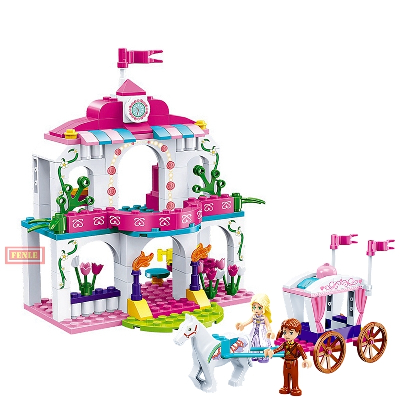 9011 Princess Enchanted Castle Figures Set Building Blocks Bricks Friends toys Compatible Royal Carriage