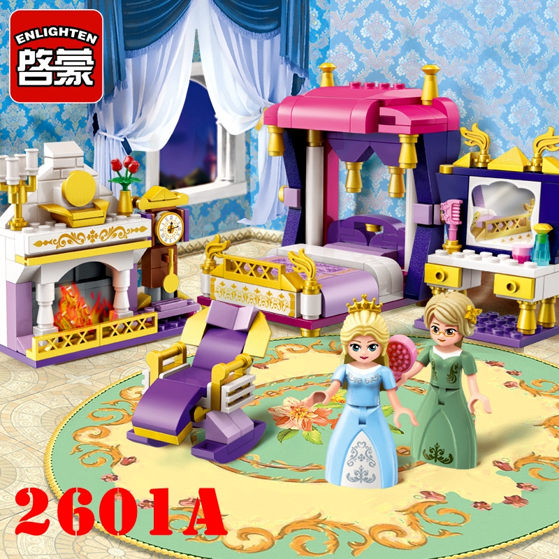 Enlighten Building Block Girls Friends Princess Leah Bedchamber 2 Figures 269pcs Educational Bricks Toy For Girl Gift-No Box 2601A