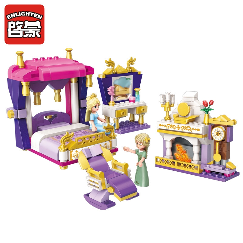 Enlighten Building Block Girls Friends Princess Leah Bedchamber 2 Figures 269pcs Educational Bricks Toy For Girl Gift-No Box 2601B