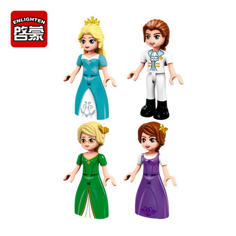 Friend Princess castle Violet Royal Carriag Car Building Blocks Sets Compatible castle Princess toys for girls children
