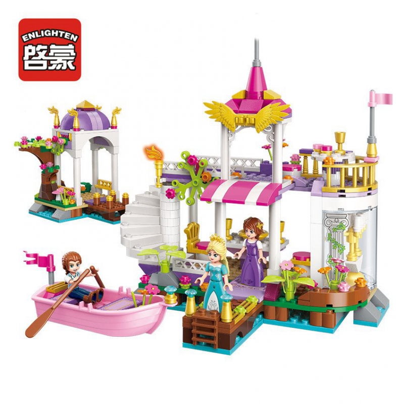 ENLIGHTEN City 394Pcs Wonderland Lake Garden Building Blocks Kids friends Bricks Toys for Girls Compatible Princess