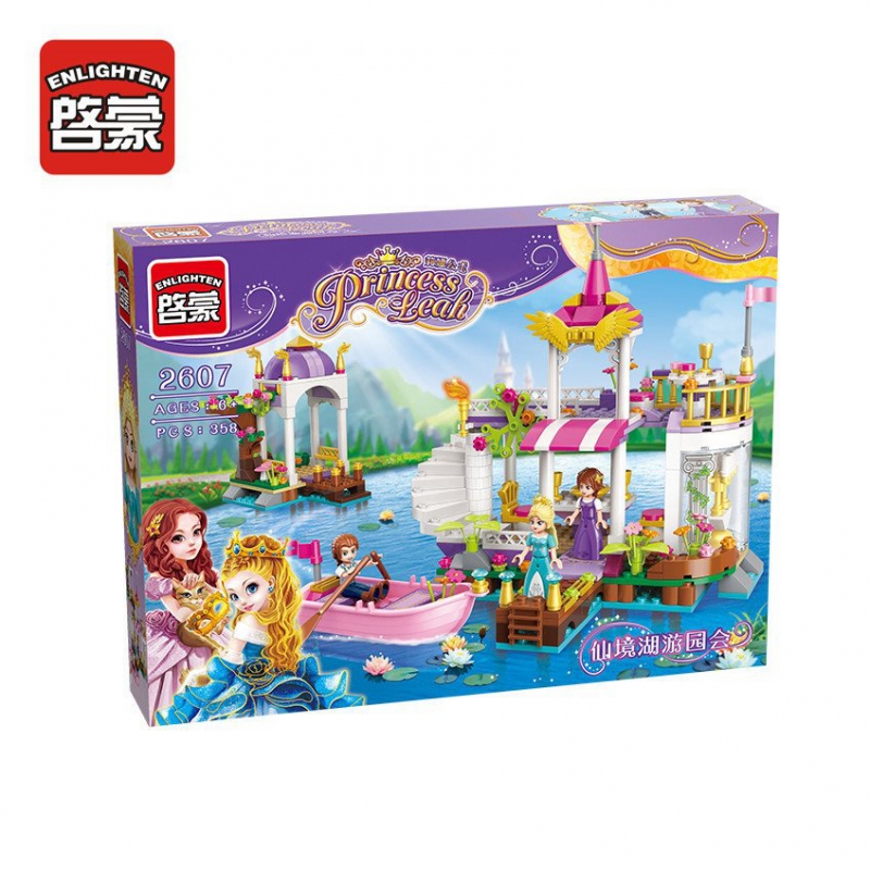 ENLIGHTEN City 394Pcs Wonderland Lake Garden Building Blocks Kids friends Bricks Toys for Girls Compatible Princess