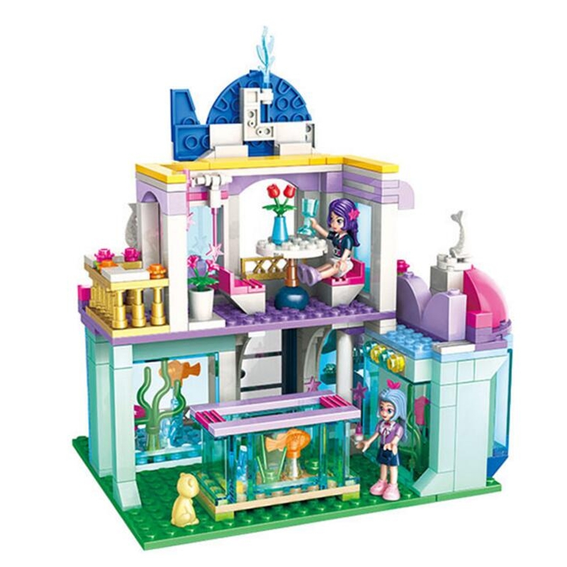 ENLIGHTEN City Girls Princess Blue Whale Aquarium Building Blocks Sets Bricks Model Kids Classic Compatible Friends