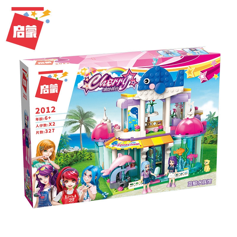 ENLIGHTEN City Girls Princess Blue Whale Aquarium Building Blocks Sets Bricks Model Kids Classic Compatible Friends