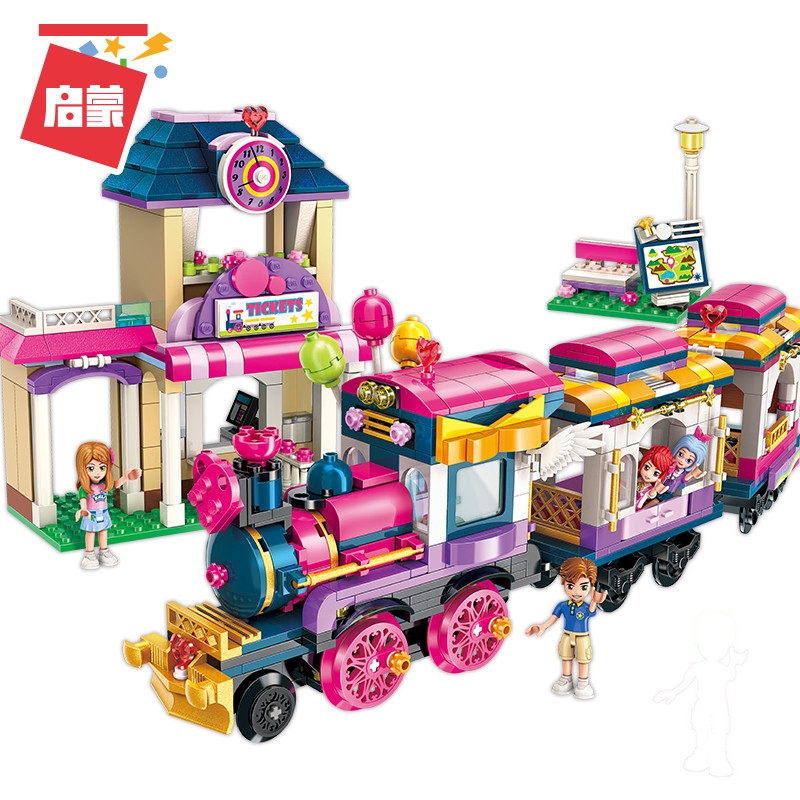 ENLIGHTEN City Girls 2015 City Girls Compatible friends Princess Movie Maersk Train Car Building Blocks Bricks Sets