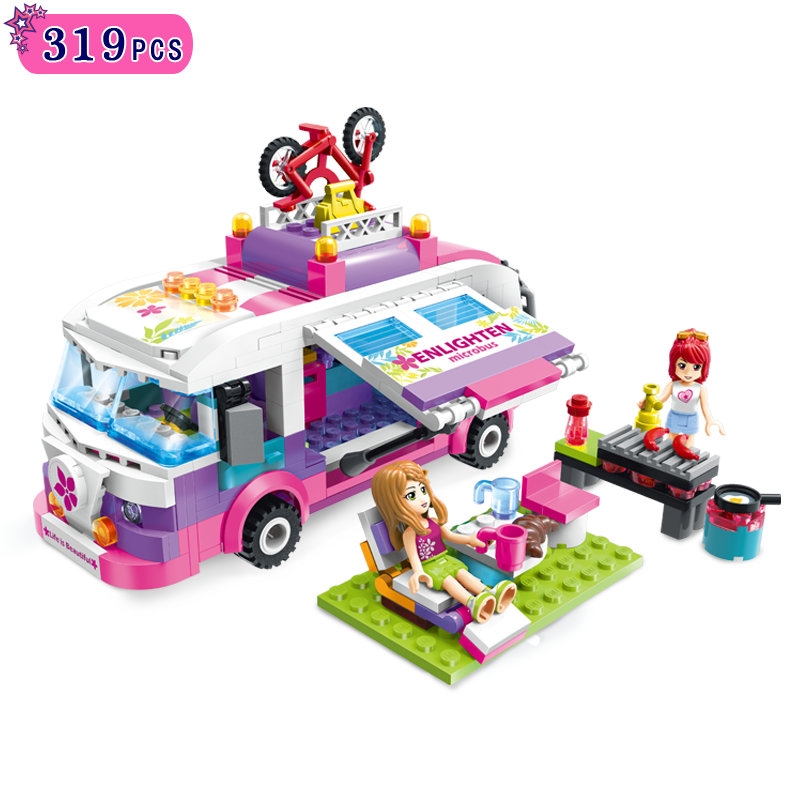 Girls Educational Star House Building Blocks Bricks Toys for Children Gifts City Friends Car Compatible 319pcs