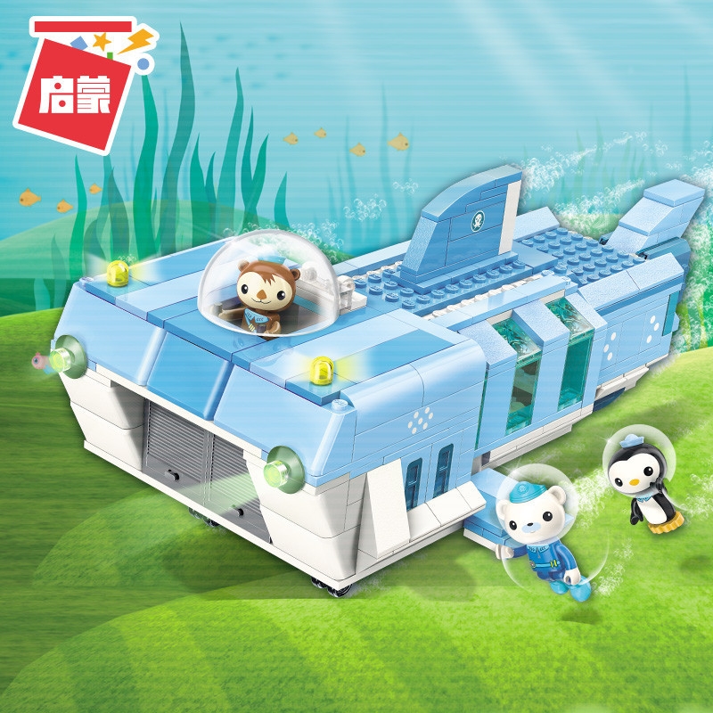 Enlighten Building Blocks Octonauts Building Block 3705 404pcs White Shark Mobile Base Octonauts Cartoon Toys For Children