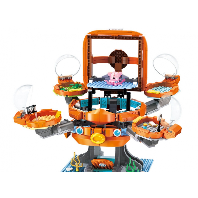 3708 698pcs Octonauts Octopus Octopod Playset & Barnacles Enlighten Model Building Kits Blocks Bricks Toys For Children