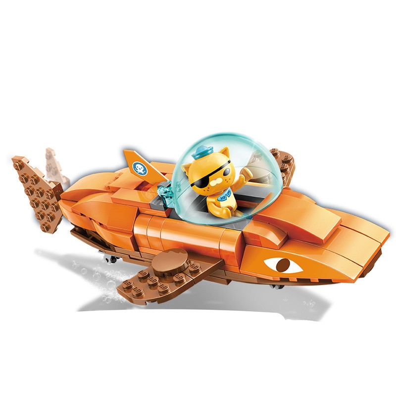 Octonauts Building Block GUP-B Tiger Shark Vehicle & kwazii 113pcs Educational Bricks Toy For Boy Gift