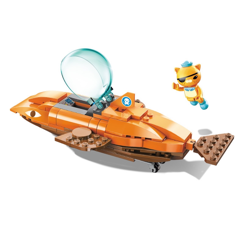Octonauts Building Block GUP-B Tiger Shark Vehicle & kwazii 113pcs Educational Bricks Toy For Boy Gift