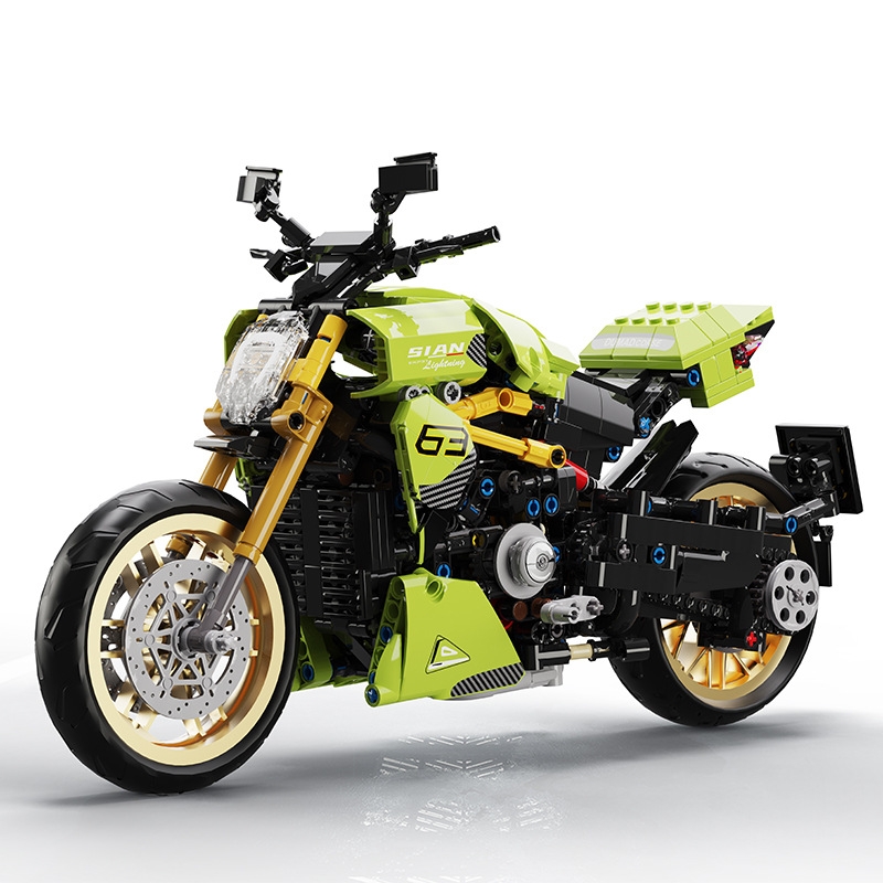 High-tech series MOC Motorcycl Building Blocks Assembly Bricks Speed Champion Motorbike Toys For Kid Birthday Gift 1018pcs