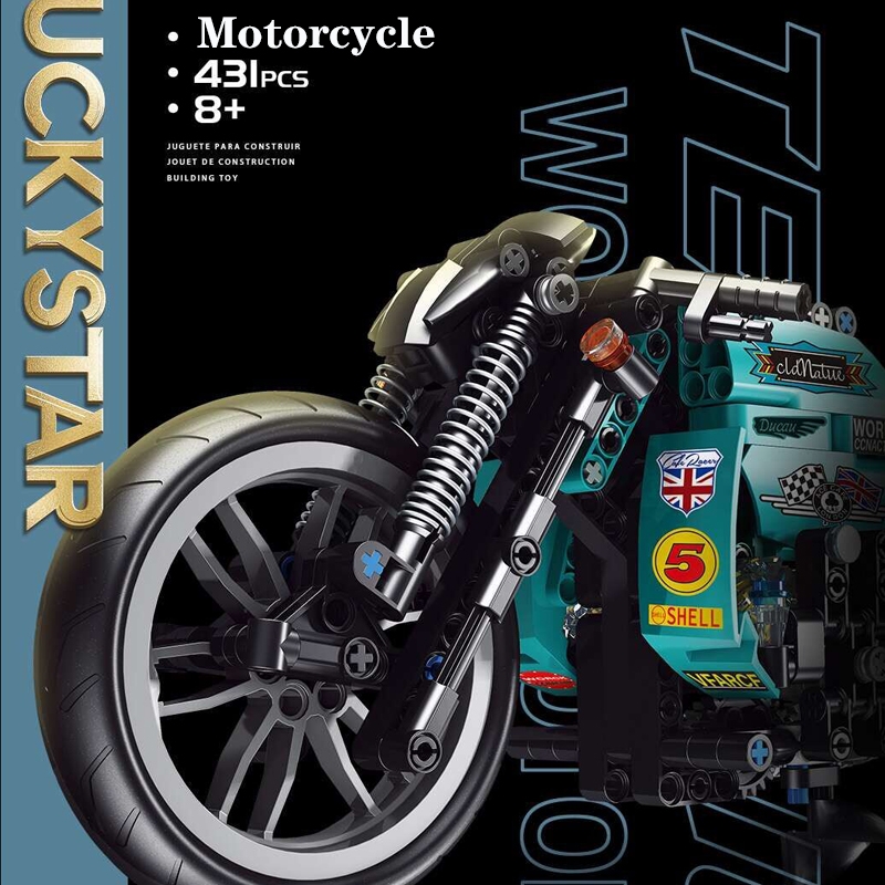 NEW Creator Expert Motorcycle City Bricks Model Technical Motorbike Building Blocks Toys For Children Boys Gifts